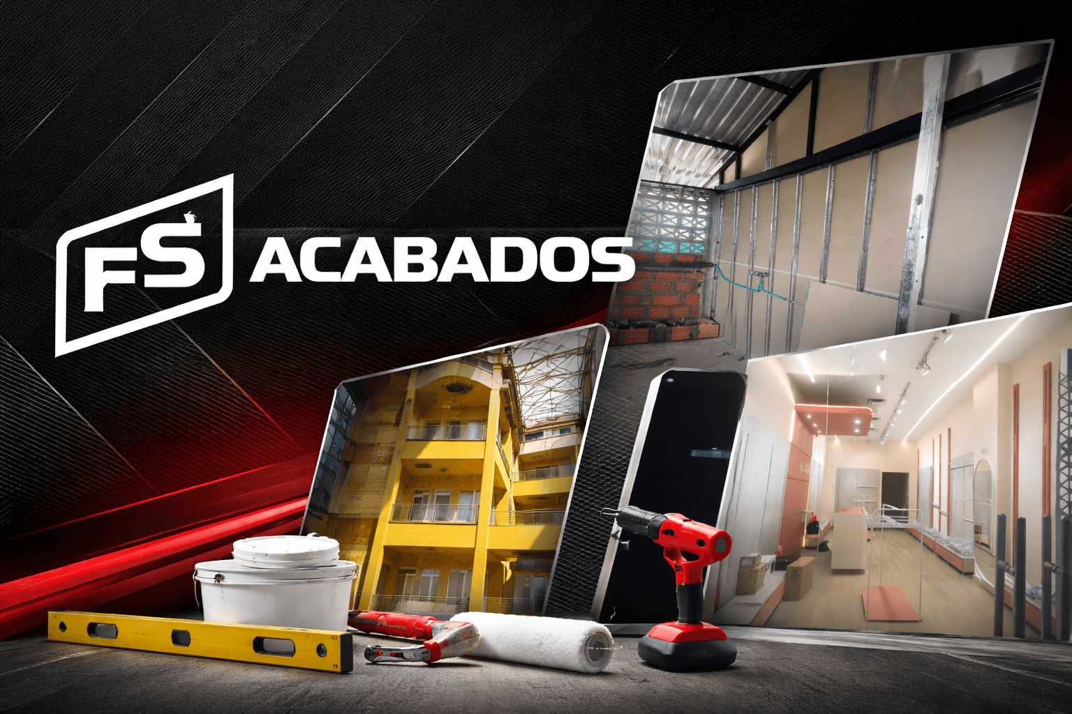 Acabados de obra blanca y fachadas en vidrio